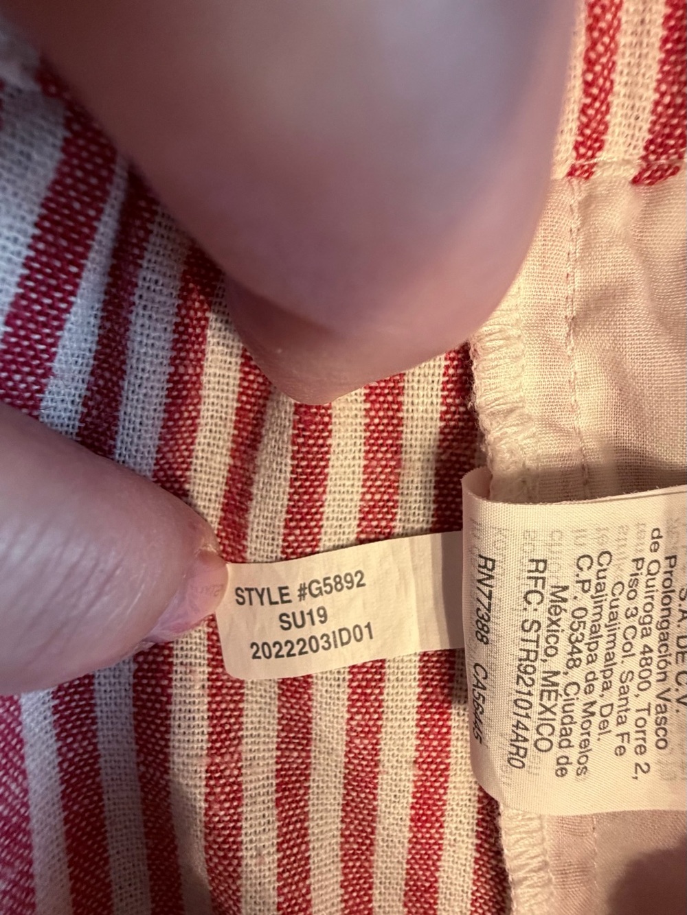 J. Crew Red/White Striped Elastic Waist Midi A-Line Skirt with pockets Small - Picture 9 of 11